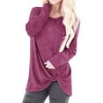 thumbnail image 1 of JINMGG Womens Plus Size T-Shirts,Women Fashion Loose Long Sleeve O-Neck Casual Solid T-Shirt Blouse Tops Hot Pink XXXL, 1 of 8