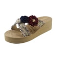 thumbnail image 1 of JINMGG Womens Slippers Plus Clearance Women Open Toe Slippers Shoes Comfy Sandals Casual Comfortable Beach Sandals Navy 36, 1 of 7