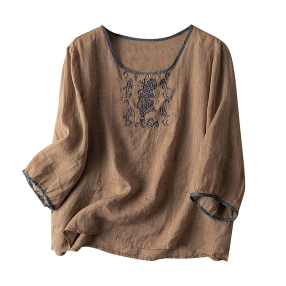 JINMGG Womens Tops Blouses for Women Plus Size Fashion Casual Solid Color Printing V-Neck Short Sleeve T-Shirt Tops on Clearance