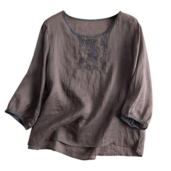 JINMGG Womens Tops Blouses for Women Plus Size Fashion Casual Solid Color Printing V-Neck Short Sleeve T-Shirt Tops on