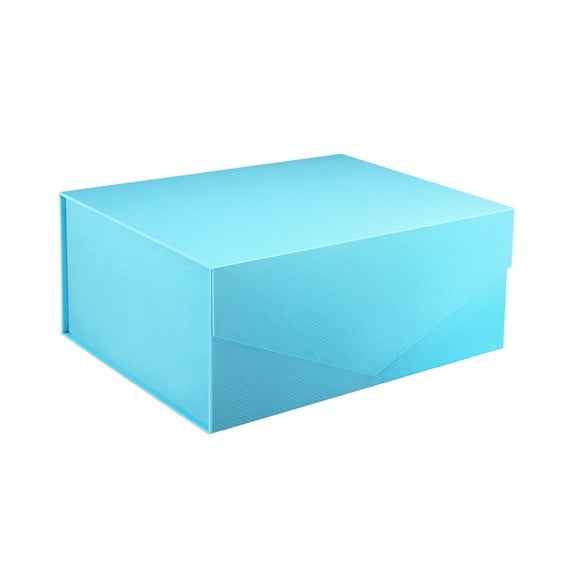 JINMING Blue Gift Box, Gift Box, Bridesmaid Box with Magnetic Lid, 9x6.5x3.8 inches (Matte, Grain Texture)