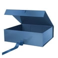 thumbnail image 1 of JINMING Extra Large Gift Box with Lid for Fathers Day, 16.3x14.2x5 Inches, Gift Box with Ribbon for Clothes and Large Gifts (Glossy Blue), 1 of 5