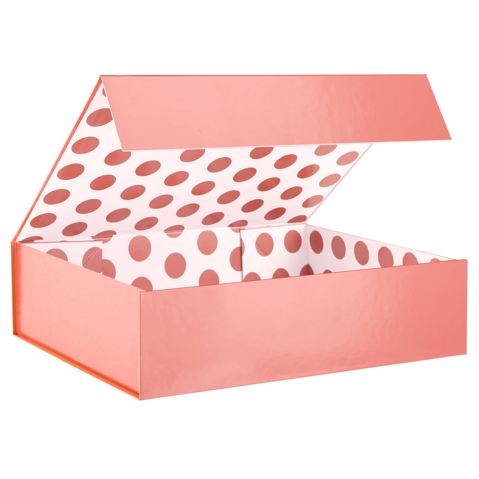 JINMING Gift Box 13x9 7x3 4 Inches Christmas Large Rose Gold Gift Box jinming-gift-box-13x9-7x3-4-inches-christmas-large-rose-gold-gift-box