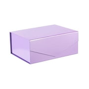 JINMING Gift Box, Bridesmaid Box, Box with Magnetic Lid for Presents, Gift Packaging, 9x6.5x3.8 inches (Purple)