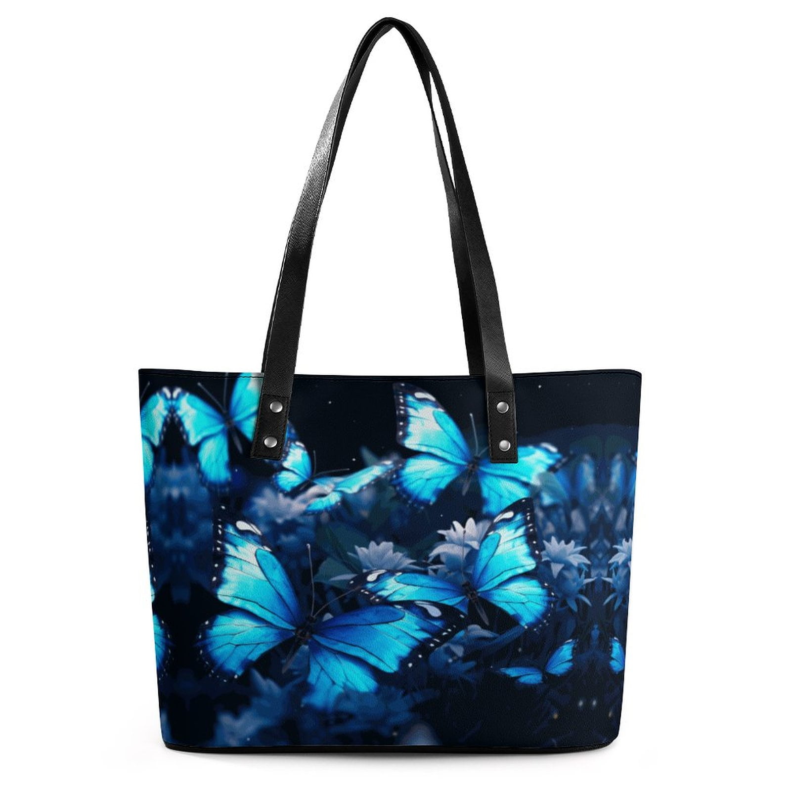 JINMUZAO Butterfly Sunflower Pattern Tote Bag for Work and Office