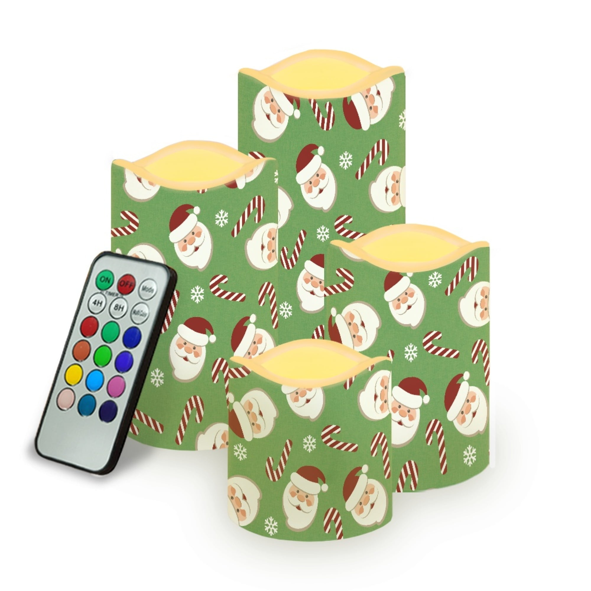 JINMUZAO Christmas Trendy Flameless Candles Battery Operated LED Pillar Candles with Remote