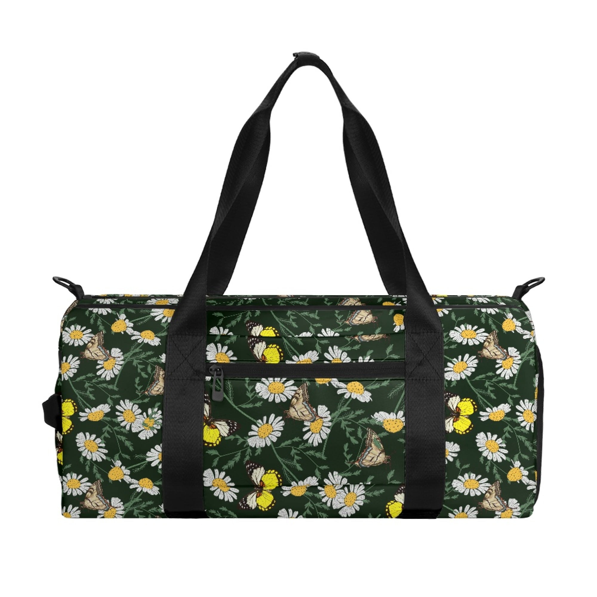 JINMUZAO Daisy Print Adjustable Shoulder Strap Gym Bag for Fitness