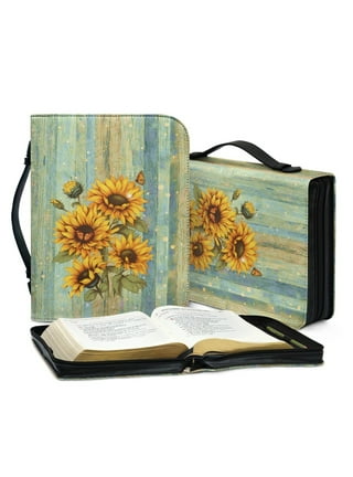JINMUZAO Floral Bible Carrying Case Flower Church Bag Bible Scripture Case  Gift Mother Ladies 