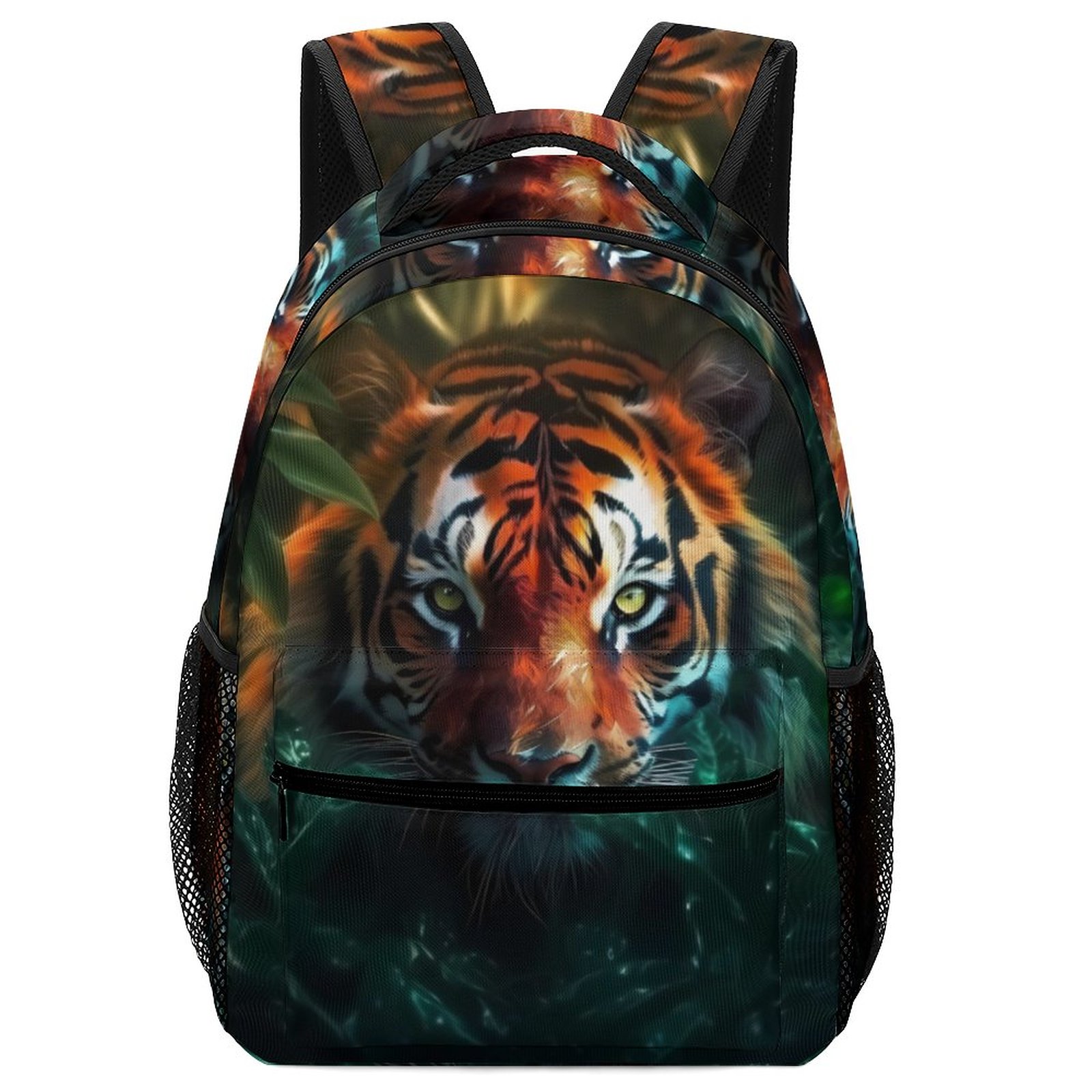 JINMUZAO Tiger Backpack with Whistle Fashion Style School Backpack for Girls 1416 Junior High