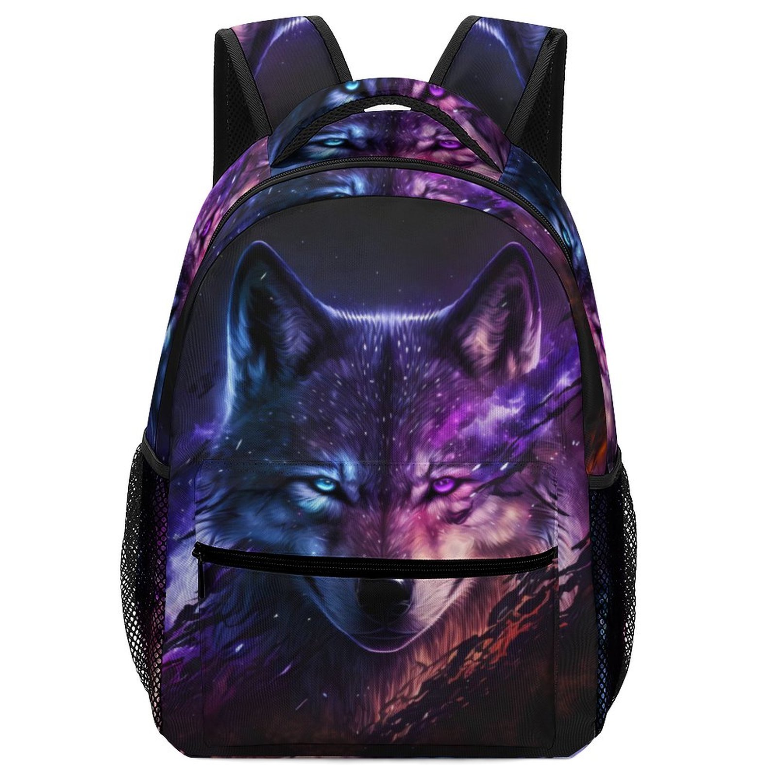 JINMUZAO Wolf Backpack with Whistle Fashion Style School Backpack for Girls 1416 Junior High