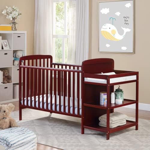 JINNA Crib, Baby Cribs 4 in 1 Convertible, Baby Crib with Changing