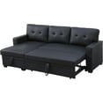 JINNA Upholstered Pull Out Sectional Sofa, L Shaped Convertible Sleeper