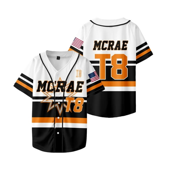 JINQUANRUN Tate McRae 20 Jersey Think Later Tour Merch T-shirt summer unisex retro casual short sleeved baseball jacket