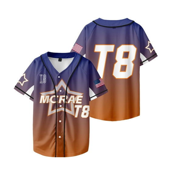 JINQUANRUN Tate McRae 20 Jersey Think Later Tour Merch T-shirt summer unisex retro casual short sleeved baseball jacket