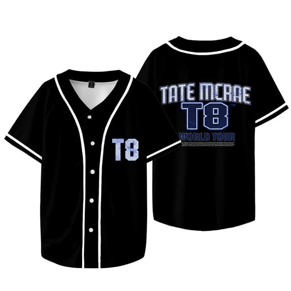 JINQUANRUN Tate McRae T8 Merch Baseball T-shirt Think Later World Tour jersey summer men's and women's retro casual short sleeved T-shirt