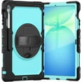 thumbnail image 1 of JINRAN Case for Samsung Galaxy Tab S10 FE+ Plus 13.1 Inch 2025 Model (X620/X626B), Heavy Duty Shockproof Protective Case with Screen Protector, 360° Rotating Stand, Hand/Shoulder Strap, 1 of 9