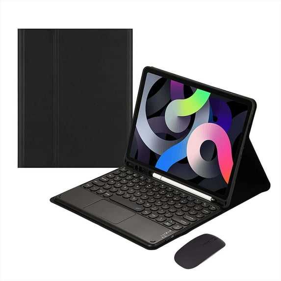 JINRAN Galaxy Tab S6 Lite 10.4 inch 2020 Model SM-P610 SM-P615 Touch Keyboard Case with Mouse Cute Round Key Color Keyboard Detachable TouchPad Keyboard Cover