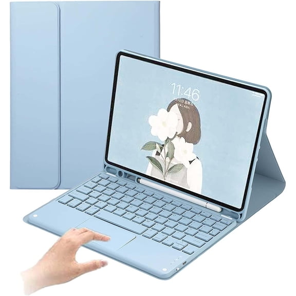 JINRAN IPad Pro 11 inch 4th 3rd 2nd Generation Keyboard case with trackpad Cute Color Keyboard Ultra-Thin Removable Bluetooth Smart Keyboard Cover