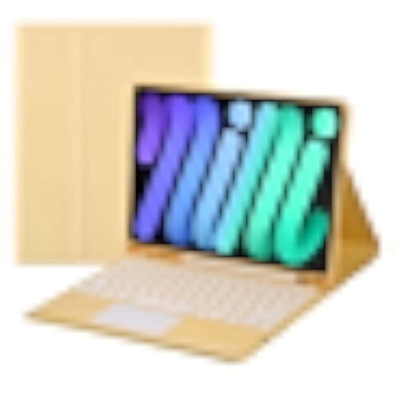 JINRAN Touch Keyboard Case for iPad Mini 7 (A17 Pro) 2024/ Mini 6 8.3'' with Pencil Holder - Magnetically Detachable Touch Bluetooth Keyboard (Pink)