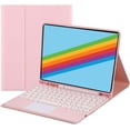 thumbnail image 1 of JINRAN Touch Keyboard Case for iPad 9th / 8th / 7th Generation (2021/2020/2019) 10.2 Inch, with Pencil Holder - Magnetically Detachable Touch Bluetooth Keyboard, 1 of 7