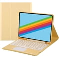 thumbnail image 1 of JINRAN Touch Keyboard Case for iPad 9th / 8th / 7th Generation (2021/2020/2019) 10.2 Inch, with Pencil Holder - Magnetically Detachable Touch Bluetooth Keyboard, 1 of 7