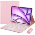 thumbnail image 1 of JINRAN Touch Keyboard Case for iPad Air 13-inch (M3) 2025, (M2) 2024 and iPad Pro 12.9-inch, with Mouse - Magnetically Detachable Touch Bluetooth Keyboard, 1 of 8