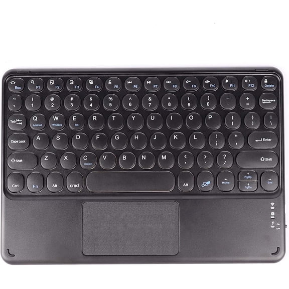 JINRAN Wireless Bluetooth Keyboard with Touchpad for ipad, Portable Mini Small Universal Rechargeable 10 inch Ultra-Slim Wireless Keyboard for Tablet Smartphone PC Computer Laptop Windows Android iOS