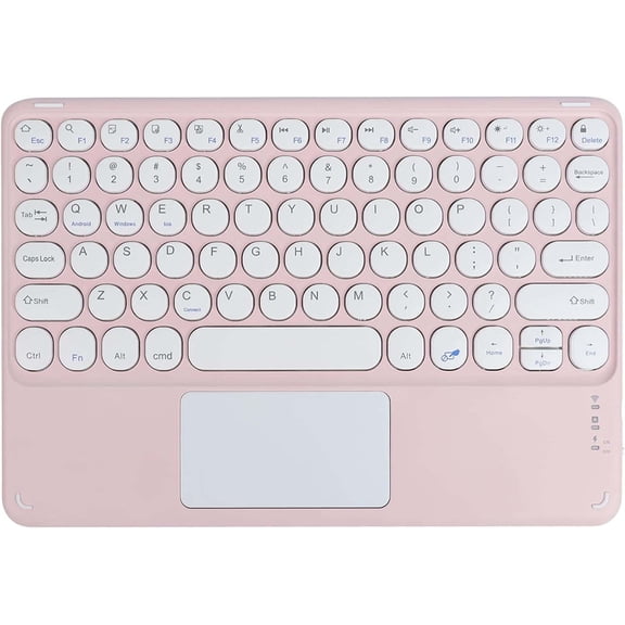 JINRAN Wireless Bluetooth Keyboard with Touchpad for ipad, Portable Mini Small Universal Rechargeable 10 inch Ultra-Slim Wireless Keyboard for Tablet Smartphone PC Computer Laptop Windows Android iOS