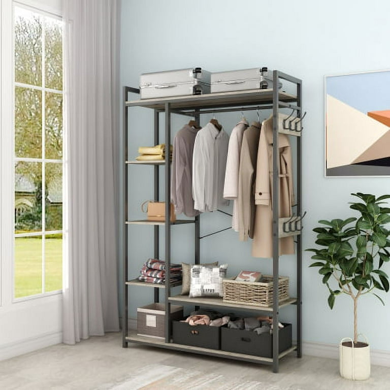 YOUDENOVA Hanging Closet Organizers and Storage, 6-Shelf Closet