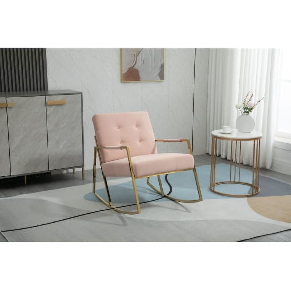 JINS & VICO Modern Accent Chair,Comfy Rocking Chair with Stainless ...