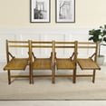 thumbnail image 1 of JINS&VICO Set of 4 Folding Chairs Wood Folding Chairs 4 Pack,Folding Chairs with Comfortable Slatted Seat and Open Back,Foldable Chairs for Dining Room Outside Indoor, Teak, 1 of 7