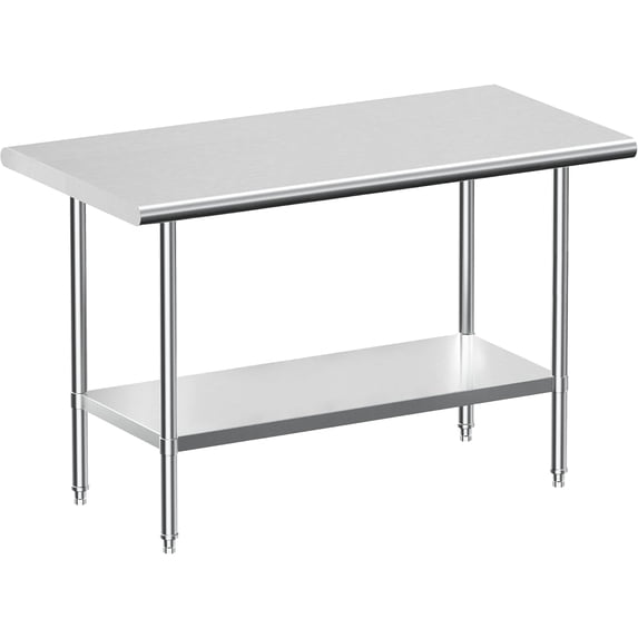 JINSEED Stainless Steel Work Table, 48 x 24 inch Commercial Food Prep Worktable, Heavy Duty Work Table for Kitchen, Restaurant, Hotelh