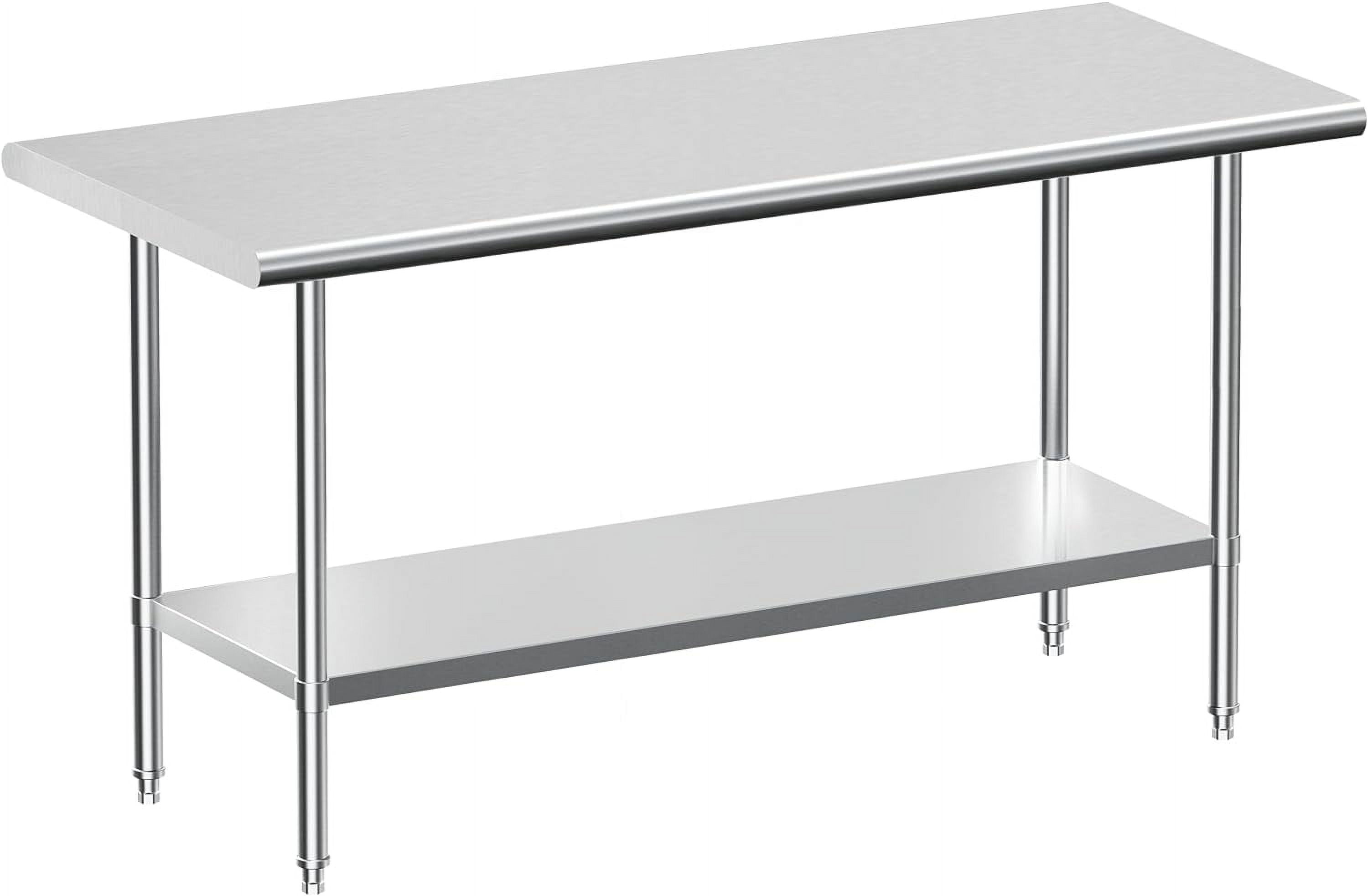 JINSEED Stainless Steel Work Table, 60 x 24 inch Commercial Food Prep ...