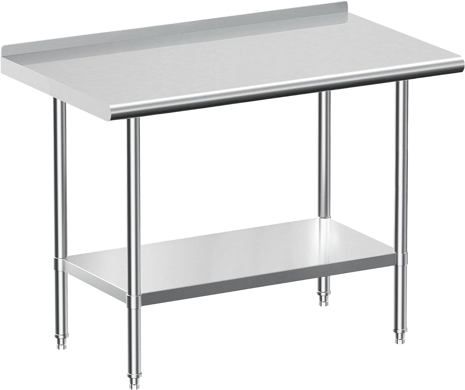 48" x 24" Stainless Steel Work Table with Backsplash