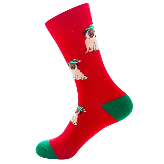 JINSIJU Christmas Adult Tube Socks Presents with Cartoon Pattern Vintage Style