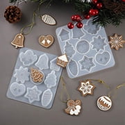 JINSIJU Christmas Resin Mold DIY Crystal Epoxy Casting Festive Element Decoration
