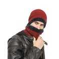 thumbnail image 1 of JINSIJU Men's Winter Hats Scarf, Warm Knit Hat Plush Lined Slouchy Cap, 1 of 4