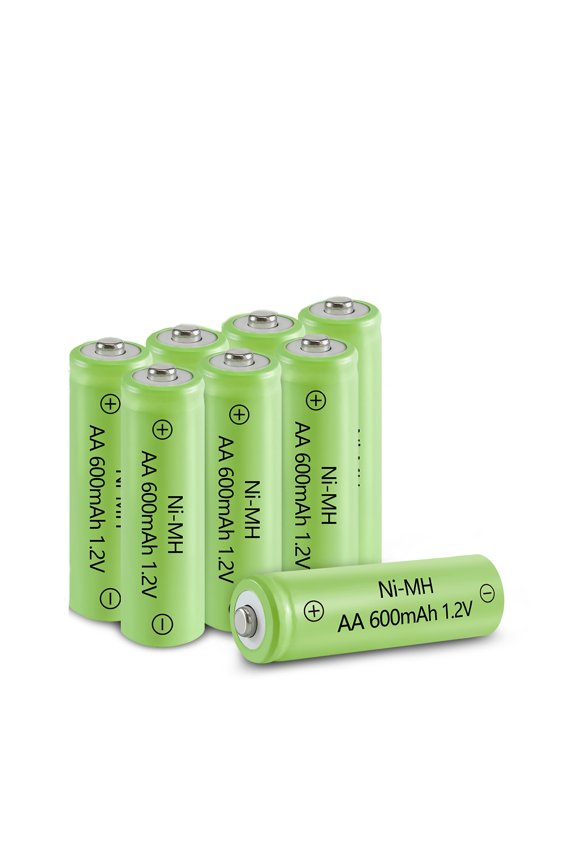 Aa Solar Light Rechargeable Batteries NIMH 600mAh 1.2Volt Double A Battery 8pack