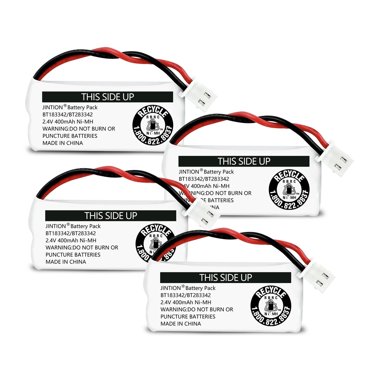 2-Pack IMah 2.4V 300mAh NiMH Battery Packs – Replaces VTech BT162342/BT262342 For Cordless Phones