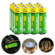 JINTION Rechargeable Aa Batteries, Double a Ni-MH 600mAh 1.2V Solar Battery