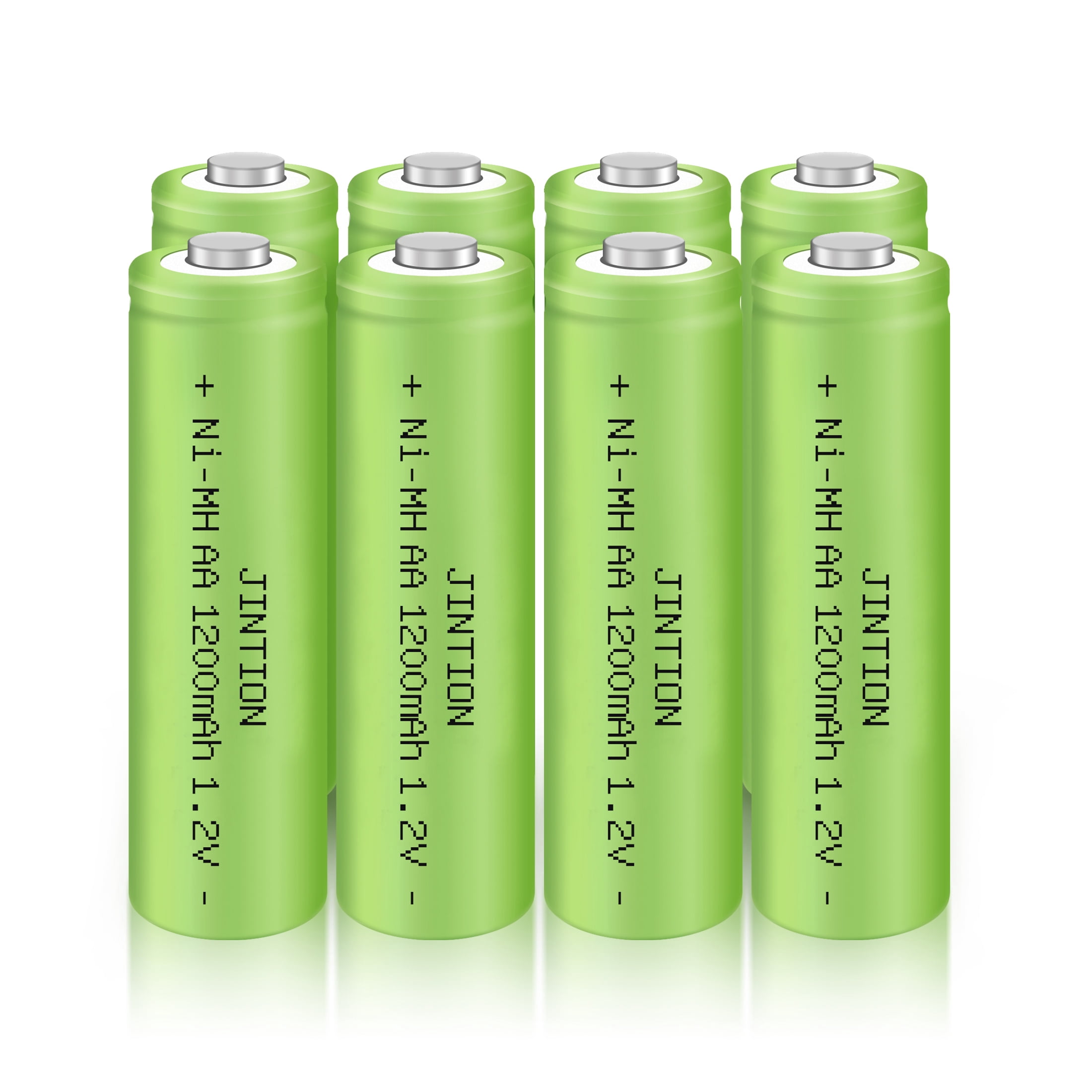 JINTION Rechargeable Aa Batteries Solar 1.2V Ni-MH 1200mAh Battery, 8 Pack