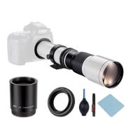 JINTU 500mm/1000mm f/8 Manual Telephoto Lens for Canon EOS 4000D 80D, 90D, Rebel T5, T5i, T6i, T6s, T7, T7I, T8I, SL3, 60D, 70D, 5D, EOS5D IV, 6D II, 7D II SLR Cameras
