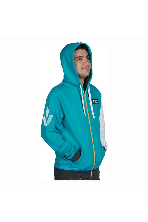 Inc. Overwatch Ultimate Symmetra Teal Zip-Up Hoodie | Medium Unisex