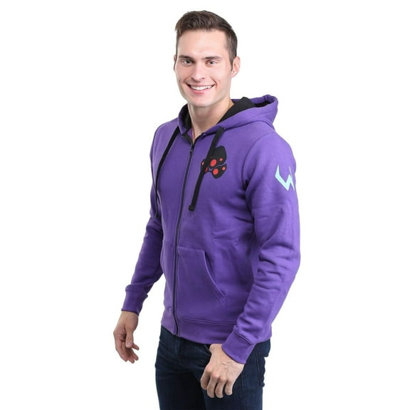 JINX Inc. Overwatch Ultimate Widowmaker Purple Zip-Up Hoodie | X-Small Unisex