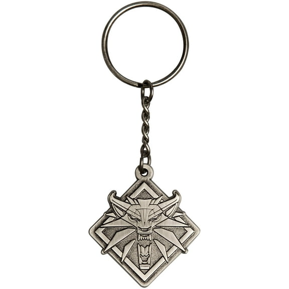 JINX JNX-5455-C The Witcher 3 White Wolf Medallion Medallion Keychain