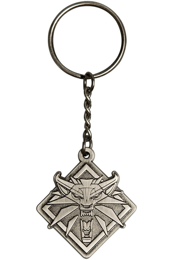 JINX JNX-5455-C The Witcher 3 White Wolf Medallion Medallion Keychain
