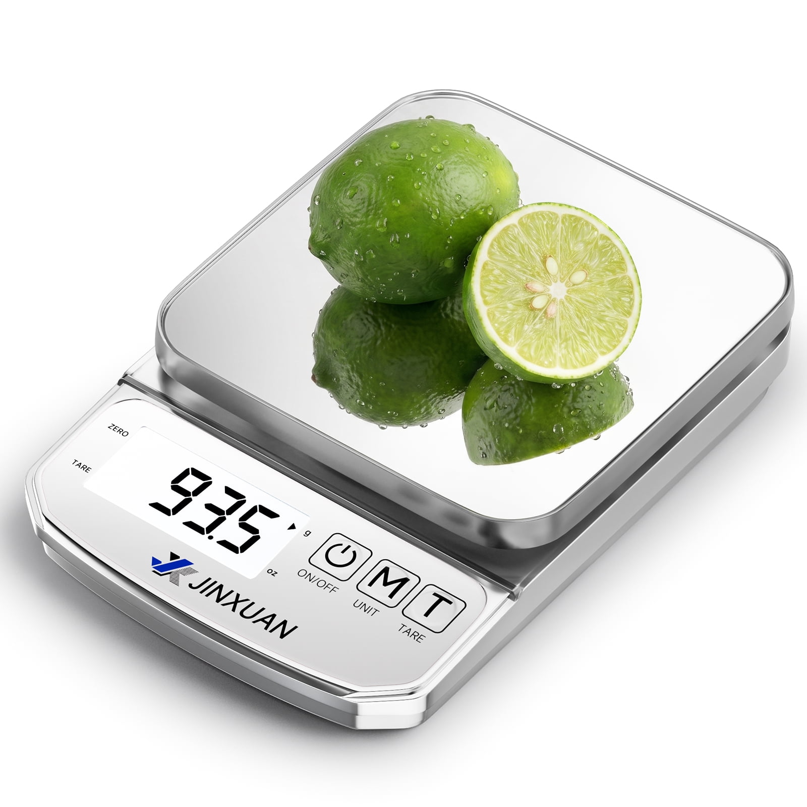 JINXUAN Digital Kitchen Scale 5kg/11lb with Mirror Platform, 0.1g High ...