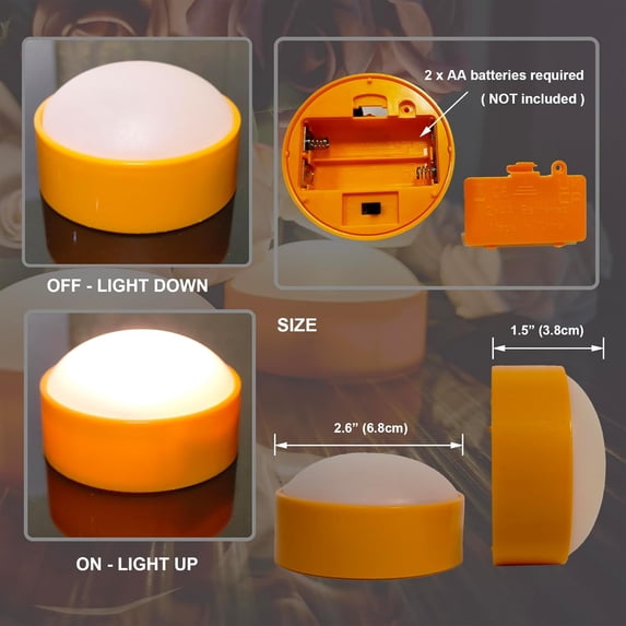 JINYUN-6 PCS Halloween Pumpkin Lights with Remote and Timer Battery ...
