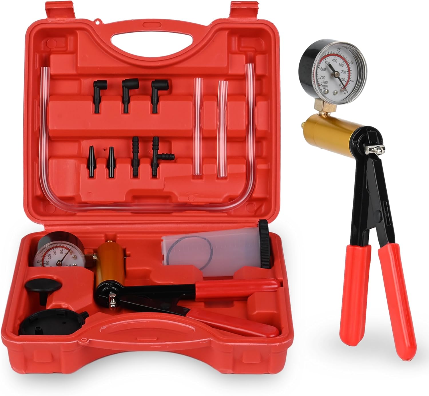 JINZHOUJZ Hand Held Vacuum Brake Bleeder with Hand Vacuum and Adapters