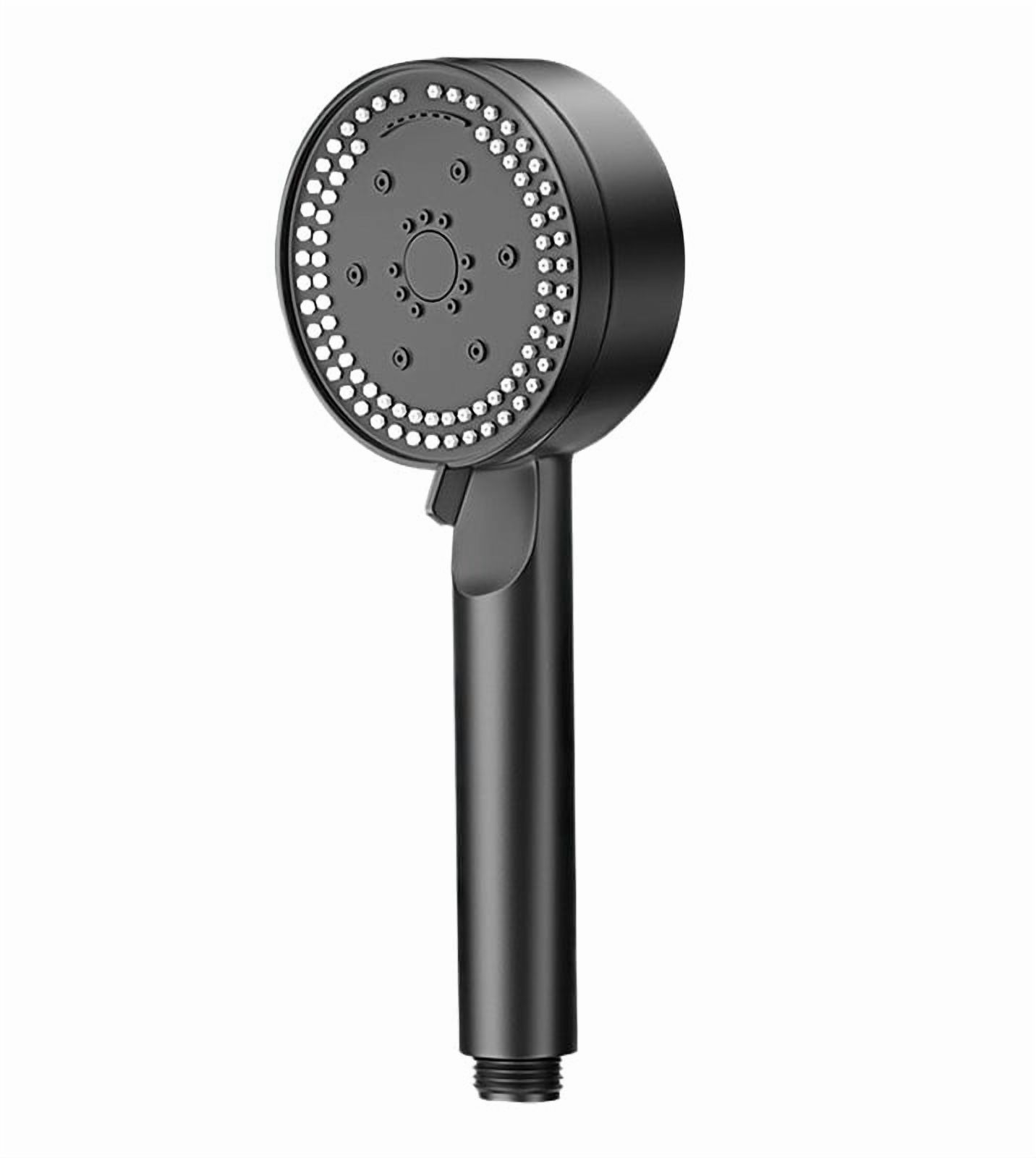 JINpFei 8 Modes High-Pressure Shower Head Fall Resistance Black Handheld Shower Head Water Saving Bathroom Shower Accessories